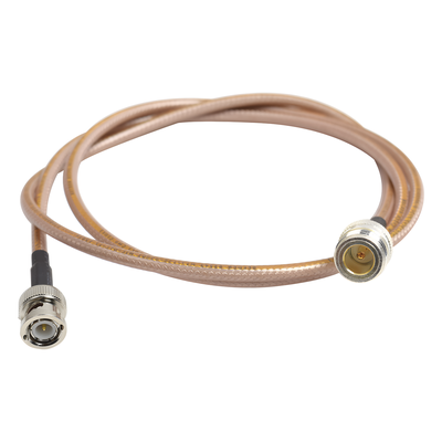 Jumper Fabricado con Cable RG-142 conectores BNC/N Hembra de 110 cm.