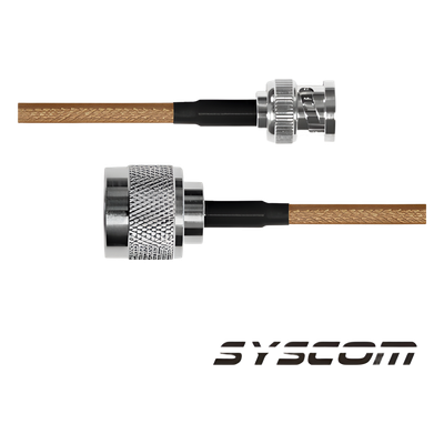 Cable Coaxial RG-142/U de 110 cm, con Conectores BNC Macho a N Macho.