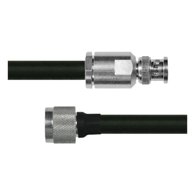 Cable Coaxial RG-214/U de 110 cm, en 50 Ohm, 0.425", CD-4 GHz, con Conectores BNC Macho a N Macho.