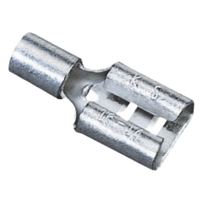 Terminal de Paleta Hembra de 0.250" sin Aislar para Cable AWG 14-16.