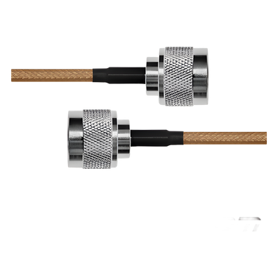 Cable Coaxial RG-142/U de 60 cm. para 50 Ohm, con Conectores N Macho a N Macho.