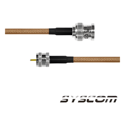 Cable RG142 con conectores BNC MACHO/MINI UHF MACHO.