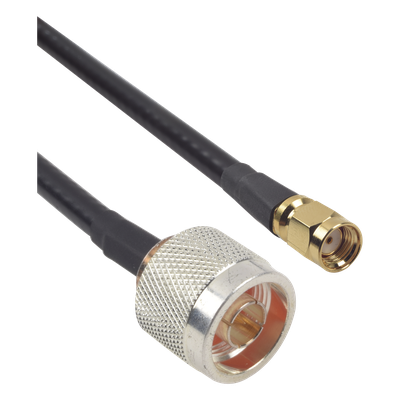 Cable LMR-240 de 60 cm con conectores N Macho y SMA Macho Inverso.
