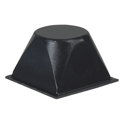 Base Cuadrada Cónica Negra de Poliuretano, 20.5 x 20.5 x 13 mm.