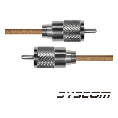 Cable Coaxial RG-142/U de 60 cm, con conectores UHF Macho a UHF Macho (PL-259).
