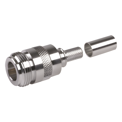 Conector N Hembra Plegable con Pin Cautivo para cables 