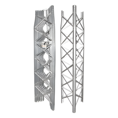 Torre Autosoportada  de 9.8 m, 4 Secciones Prearmadas. Galvanizada en Caliente (6 ft² @ 70.7 MPH).