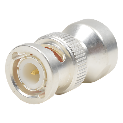Adaptador UNIDAPT Hembra a BNC Macho. Plata / Oro / Teflón. 