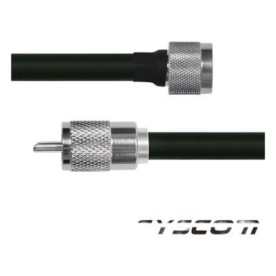 Cable Coaxial RG-214/U de 180 cm, con conectores N Macho a UHF Macho (PL-259).