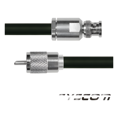 Cable RG214, con conectores BNC Macho / UHF (PL-259) Macho.