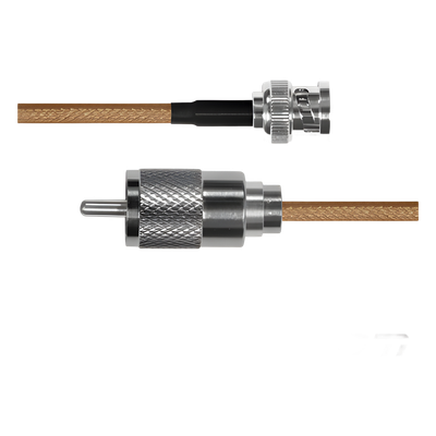 Cable RG142,con conectores BNC Macho / UHF Macho.