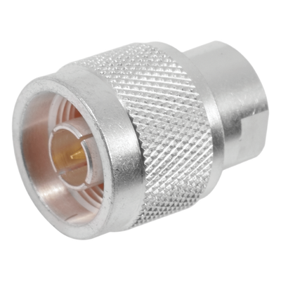 Adaptador UNIDAPT Hembra a N Macho. Plata-Oro-Teflón.