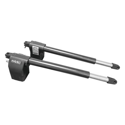 Kit de Operadores Abatibles FAAC 412 Para Puertas de 3 Metros y hasta 300 KG / Operadores no Reversibles y Con llave de Desbloqueo Manual 