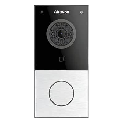 DOORBELL / WIFI / 100% en la Nube / POE / Bluetooth / NFC / Lector de Tarjetas MIFARE / Notificación en APP /  Llamada Telefónica / SIP / ONVIF / IP65 / Cámara 2 MP / Botón con Iluminación / Control de 1 Puerta