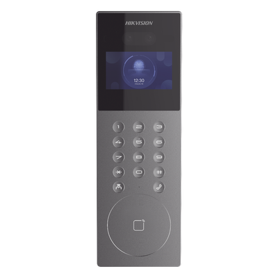 Videoportero IP Multiapartamento con Reconocimiento Facial / Llamada a App HikConnect (requiere monitor) / Protección IP65 / Apertura por Rostro, Tarjeta o App 