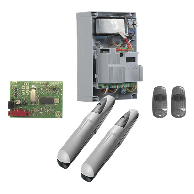 Kit de operadores AXO 3024 Para puertas Abatibles de hasta 3 Metros y 500 Kg de peso por hoja 