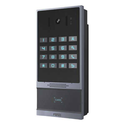 Videoportero SIP para Control de Acceso, Teclado numérico iluminado, 2 relevadores, anti-vandálico, IP66 y IK07, PoE