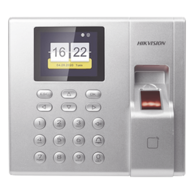 Terminal de Control de Acceso y Asistencia / Huella y Tarjetas EM / 1,000 Usuarios / Hik-Connect P2P / Pantalla LCD 2.4" / iVMS-4200