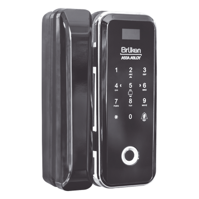 Cerrojo Electrónico con Lector de Huella/ Contraseña/ Tarjeta para Puerta de Vidrio 
