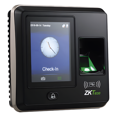 Terminal de Control de Acceso / 1,500 Huellas / Pantalla 2.8" / TCP/IP y USB / Wiegand 26 bits / Sensor Óptico