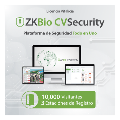 Licencia para ZKBio CVsecurity permite la gestion de 10 mil visitantes y 3 estaciones de registro
