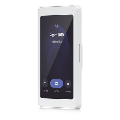 UniFi Intercom Viewer, monitor que se vincula a UA-INTERCOM, para visualizar y aperturar, pantalla táctil de 5", energizado por POE, montaje en pared