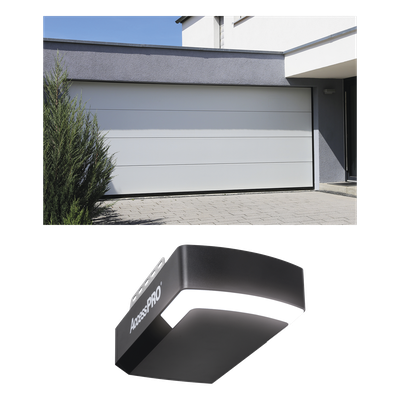KIT COMPLETO Puerta D/ Garage 14x8 Pies / Lisa Linea Central / Color blanco / Insulada / Incluye Motor FS1000APPRT / 1/2HP / Fuerte/Silencioso/Luz LED/Motor DC .