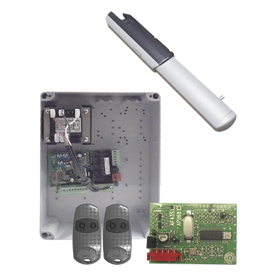 Kit de Operadores para Automatizar Portones Vehiculares Abatibles de 2 hojas / 3 m / 400 kg / Uso residencial 
