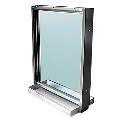  Ventana blindada Nivel V / Acero Inoxidable / 51mm / Charola pasa documentos / 60cm x 50cm.