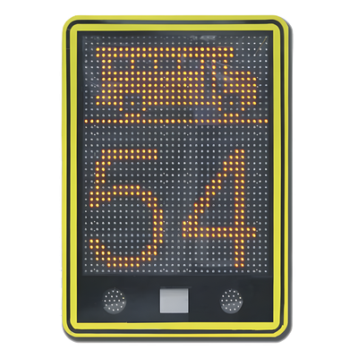 Radar de velocidad de 3 dígitos con mensajes variables y confgurables