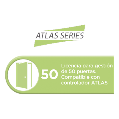 Licencia para 50 puertas compatible con controlador ATLAS