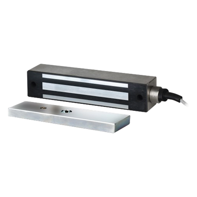 Chapa Magnética 600 Lbs Para Uso en Exterior / IP65 / Con Cordón Armado 91 CM / UL /