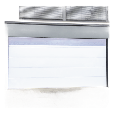 Puerta de Garage de Alta Calidad / Linea Central / Color Blanco 9X9 pies,  AISLADA, Estilo Americana.