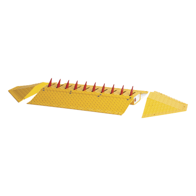 Picos poncha llantas autónomo con biseles laterales / No requiere barrera vehicular / Para delimintar dirección de tráfico vehicular / Compatible con 1601-088 / Mide 90cm (3ft) / Fácil instalación de sobreponer