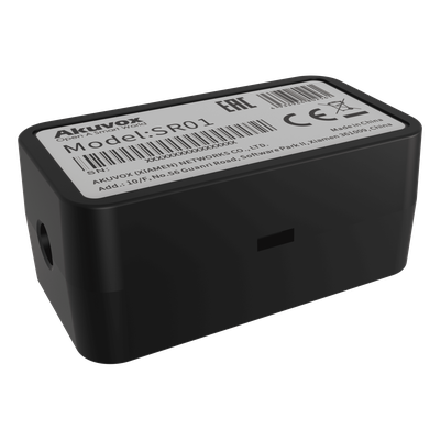 Relevador RS-485 Para Control de Puerta / Protección Contra Vandalismo / Compatible Con Frente de Calle AKUVOX / Agrega Una Puerta al Frente de Calle / Comunicación Encriptada / Compacto / Instalación en Cajas Estándar 