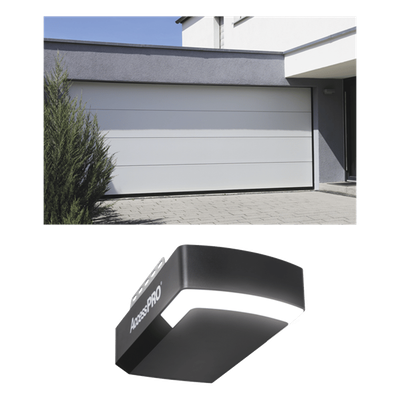 KIT COMPLETO Puerta D/ Garage 12x9 Pies / Lisa Linea Central / Color blanco / Insulada / Incluye Motor FS1000APPRT / 1/2HP / Fuerte/Silencioso/Luz LED/Motor DC .