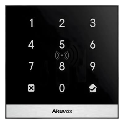 Teclado de Control de Acceso + Bracket de Instalación / Administración 100% en la Nube / Interfaz WEB / POE / Lector Prox 125 kHz / MIFARE 13.56MHz / NFC / APP Smart Plus / Control de 1 Puerta / PIN Para Visitas / IP65