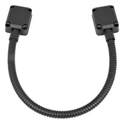 Loop Pasacable En Color Negro para Puertas  / Acero Inoxidable / Ideal para Control de Acceso / Diseño Elegante  / Tapas de Aluminio