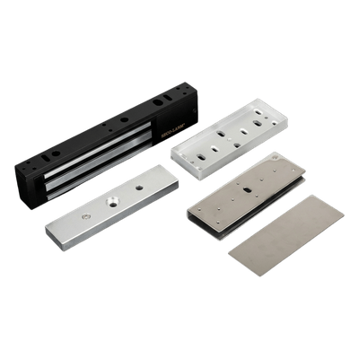 Kit Para Control de Acceso Incluye Chapa Magnética de 600 Lbs / Montaje En "U" Para Puerta de Cristal /  Uso Interior / Certificación UL / Color Negro / Diseño Elegante