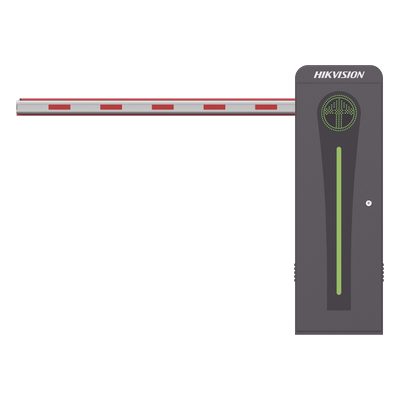 Barrera Vehicular con Brazo Iluminado Led 4 mts INCLUIDO / Izquierda / Alto Desempeño / Brushless / Semáforo Rojo-Verde en Gabinete / Incluye 2 Controles Remotos