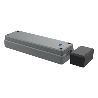 Sensor de Puerta Peatonal Inalámbrico / Tecnología Trio-Frequency Anti Interferencias / Alcance Magnético 25 mm / Batería 3.6V 2600mAh / Vida Útil 2 Años / Compatible con Puertas Seccionales y Batientes / Sensor H