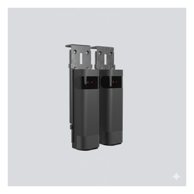Haz Infrarrojo Inalámbrico ACCESS-PHW / Transmisor y Receptor Photo Beam / Triple Frecuencia 409-458 MHz / Alcance 20 Metros / Batería Litio 2300mAh / IP54 / Ajuste Angular -90° a +90° / Compatible Puertas Seccionales, Enrollables, C