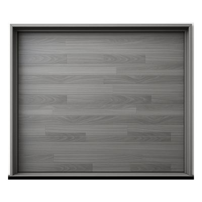 Puerta de Garage de Alta Calidad / Estilo Americano / Acabado Laminado PREMIUM / Color Gris / 14x9 Pies.