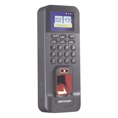 Biométrico WiFi de Acceso y Asistencia Compatible con APP Hik-Connect (P2P) / Soporta Biometrico Esclavo RS-485 / Lectura de Huella y Tarjetas EM / TCP/IP / 150,000 Eventos / Relevador para Chapa y Reportes de Asistencia