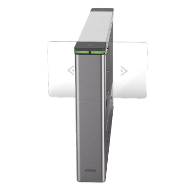 Torniquete Swing CENTRAL para Ampliar Numero de Carriles / Incluye Panel y Lectores de Tarjeta / TCP/IP Administrable por iVMS-4200 (Requiere Torniquete Izquierdo) / Carril de 90 cms / 6,000,000 MCBF / 12 Pares de IR 