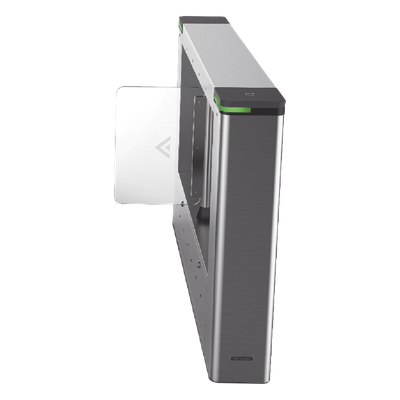 Torniquete DERECHO tipo Swing para Carril de 90 cms / Incluye Panel y Lector de Tarjeta / TCP/IP / Administrable por iVMS-4200 (Requiere Torniquete Izquierdo) / 6,000,000 MCBF / 12 Pares de IR 