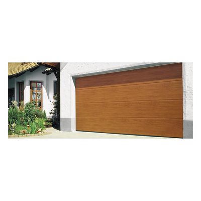 Puerta de Garage D/ Alta calidad / 16x7 pies / AISLADA / Estilo Americana / Imitacion Madera / Golden Oak / Linea Central .