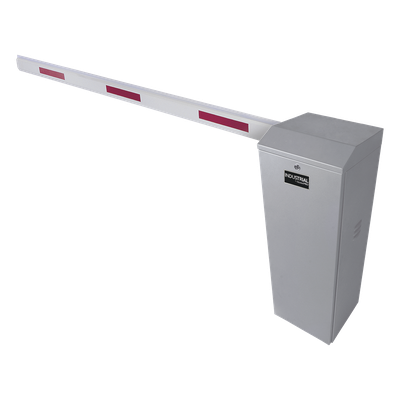 Kit de Barrera Vehícular Izquierda Color Gris y Brazo Ajustable de 3.6 a 5.5 m 