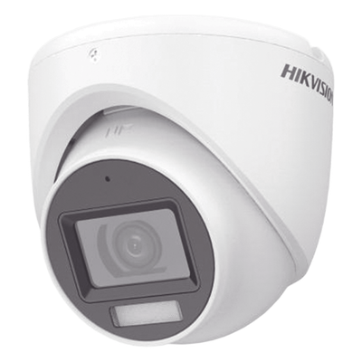 [Dual Light + ColorVu] Turret TURBOHD 3K (5 Megapixel) / Lente 2.8 mm / 30 mts IR + 20 mts Luz Blanca / Gran Angular 104.9° / Exterior IP67 / Micrófono Integrado / dWDR / 4 Tecnologías / Metal
