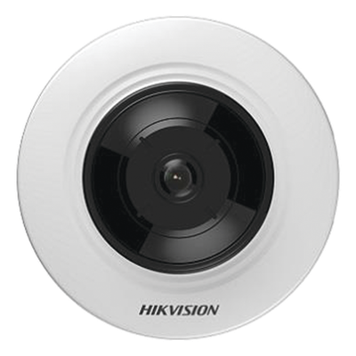 Mini Fisheye IP 5 Megapixel / Panorámica 180° - 360° / Microfono Integrado / 8 mts IR / Uso en Interior / PoE / Múltiples Vistas por iVMS-4200 / Alarmas I/O / Micro SD